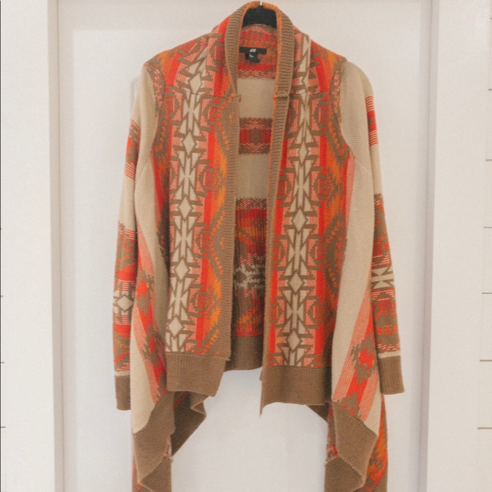 H&M boho Aztec sweater cardigan